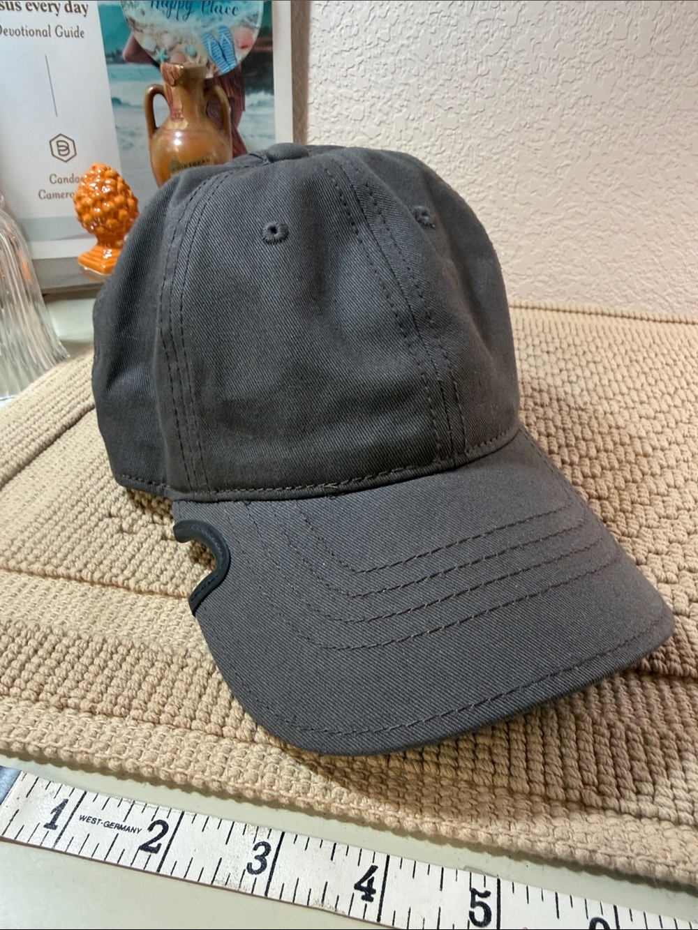 Women's Black Cotton Baseball Cap - Ponytail Blank